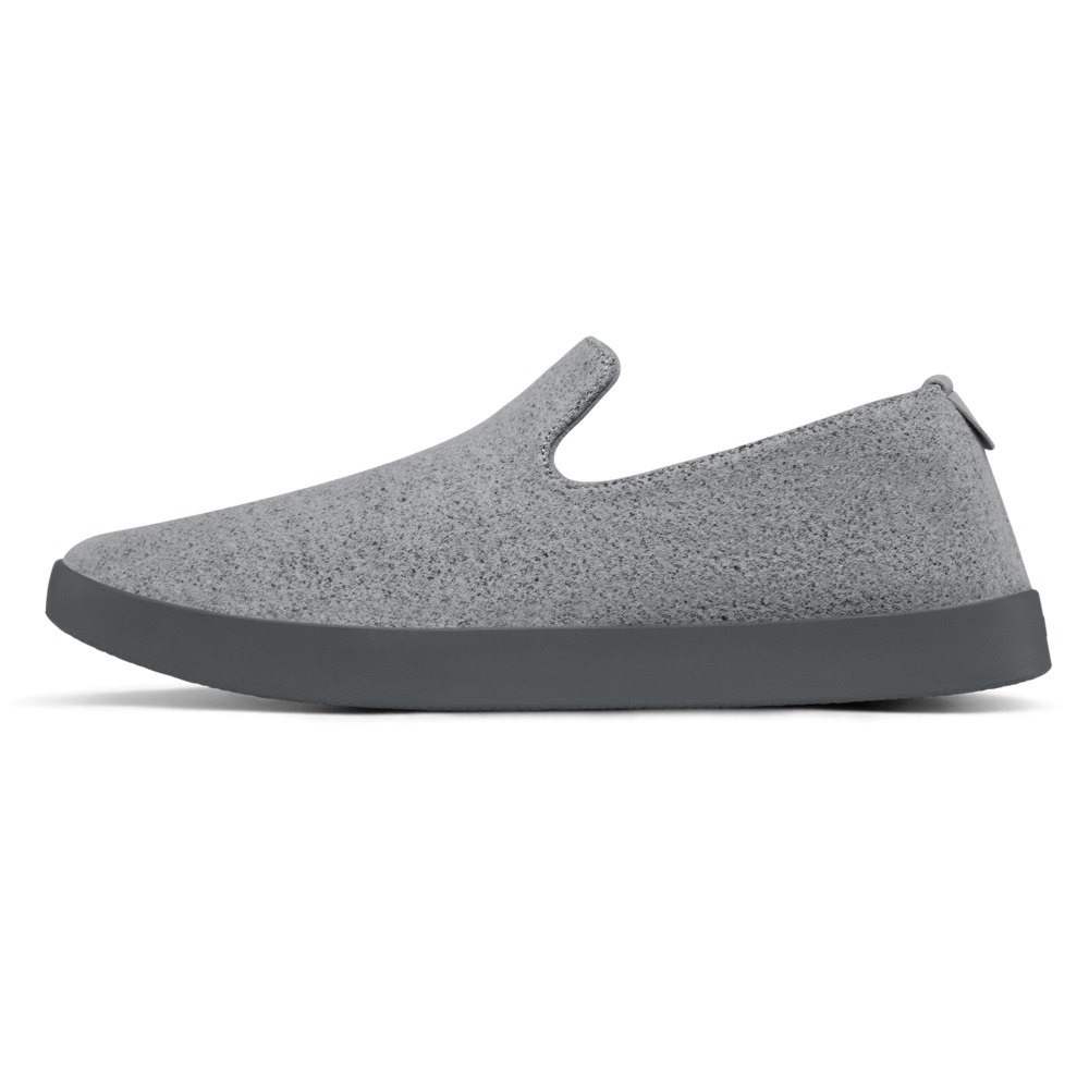 Allbirds Men\'s Wool Loungers - Slip-Ons Dark Grey - ZQU947053